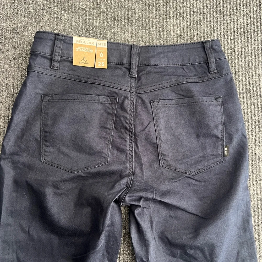 NWT Prana Women's 0 RG Kayla High Rise Jeans Indie‎ Blue Organic Stretch Denim